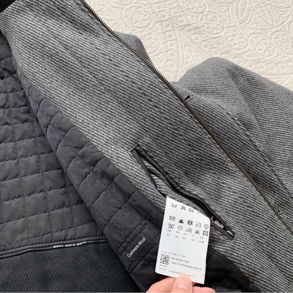 Hugo Boss Coxx Wool Cashmere Overcoat, Grey (44 R) - Picture 7 of 9